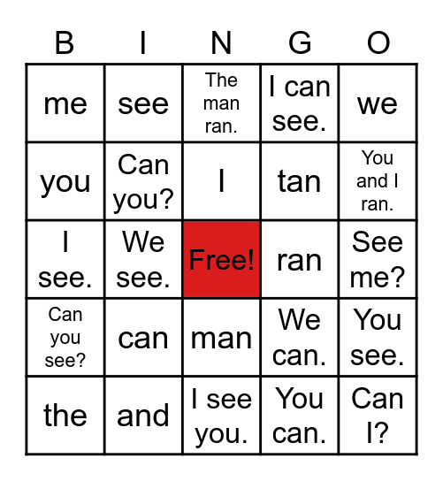 Reading Rules Bingo Card