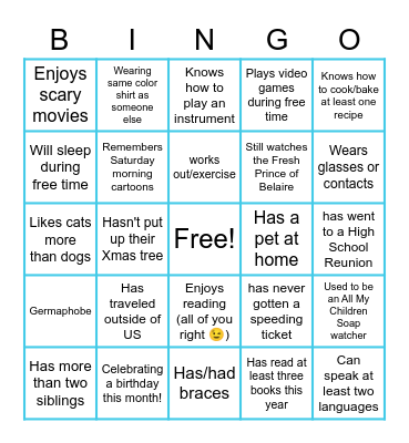 CCS Team bingo! Bingo Card