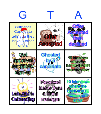 Recruiter Bingo Card