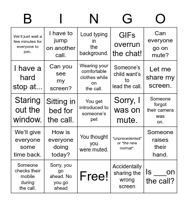Teams  Bingo Card