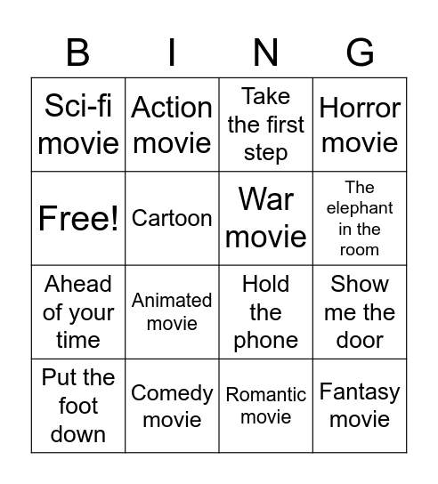 Review Bingo Card