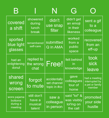 #2021fun in Slido Bingo Card