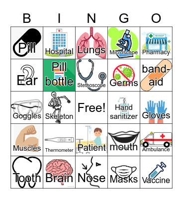 Pharmacy Bingo Card