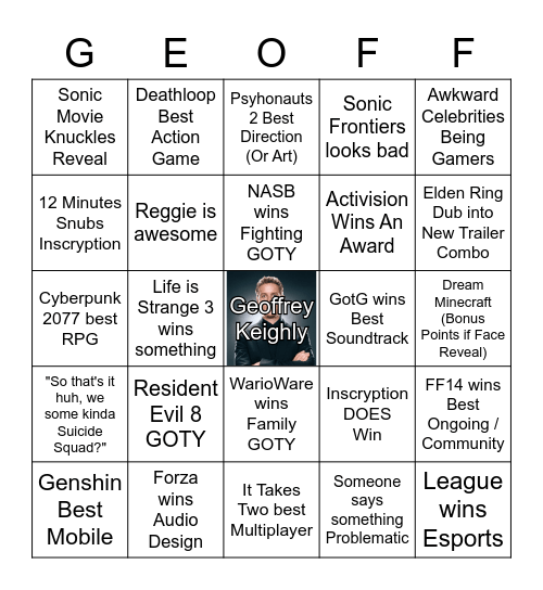 Video Games Bingo Card