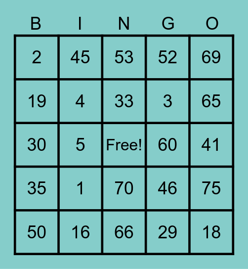 DHAREL JONES RECTO Bingo Card