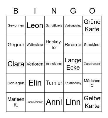 wU10 2021/2022 Bingo Card