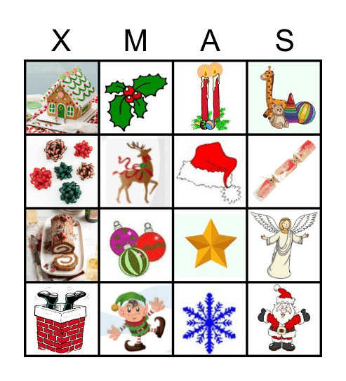 MERRY CHRISTMAS Bingo Card