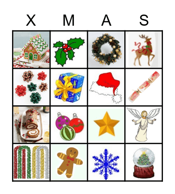 MERRY CHRISTMAS Bingo Card