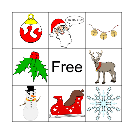 Season's Greetings Bingo Card