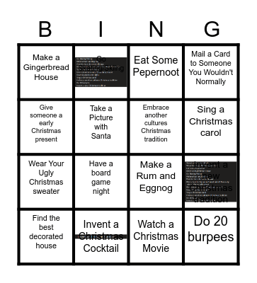 Christmas Bingo Card