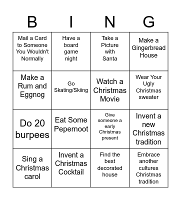 Christmas Bingo Card