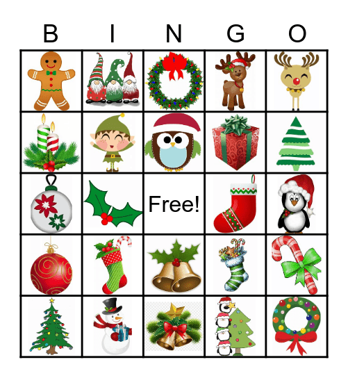 HAPPY HOLIDAYS Bingo Card