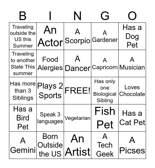 Ayah's End of Year Party  Bingo Card