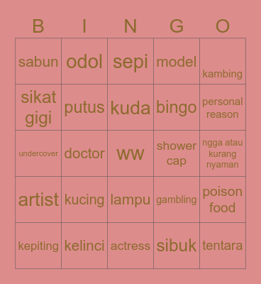 🐥 AYA'S 💛 Bingo Card
