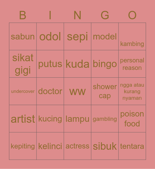 🐥 AYA'S 💛 Bingo Card