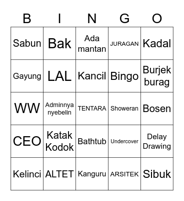 TENTARASUHO Bingo Card