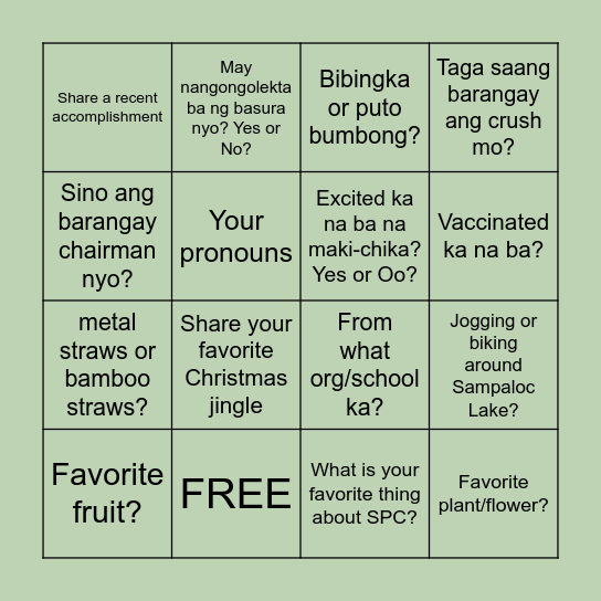 CHIKALIKASAN 3.0 Bingo Card