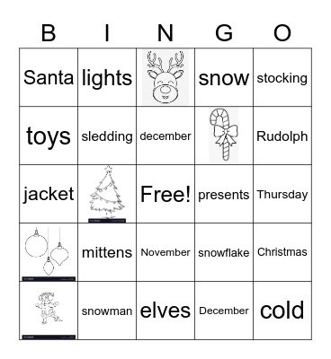 Winter Bingo Card