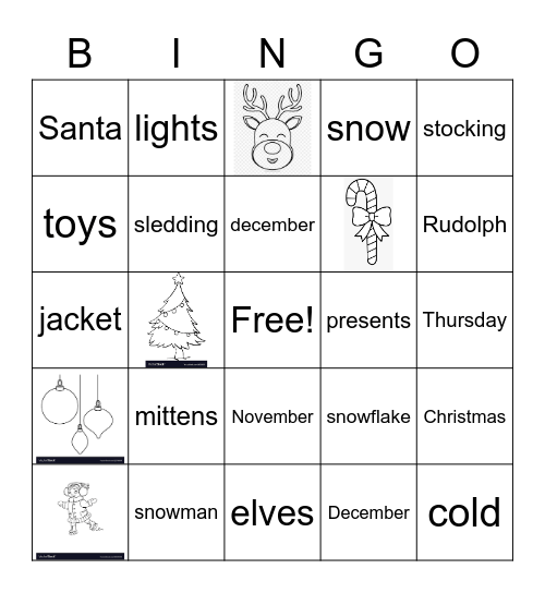 Winter Bingo Card