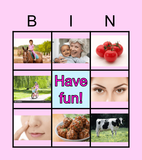 En of year bingo Card