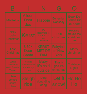 Christmas Bingo Card