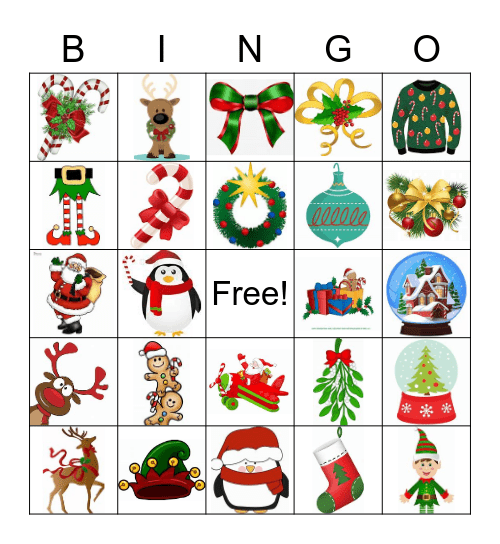 Holiday Bingo Card
