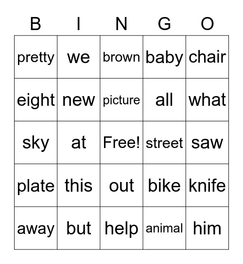 Bingo Card
