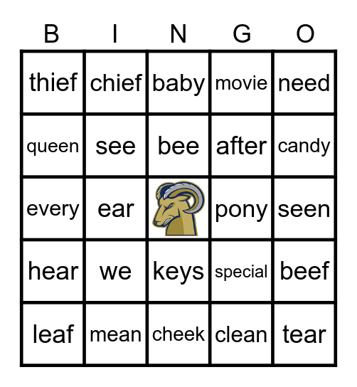 Long Ee Bingo Card