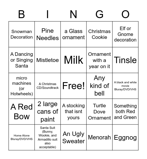 Home Along Bingo - Scavenger Hunt Bingo Card
