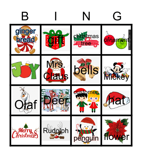 Christmas Bingo Card