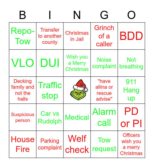 2800 Christmas Bingo Card