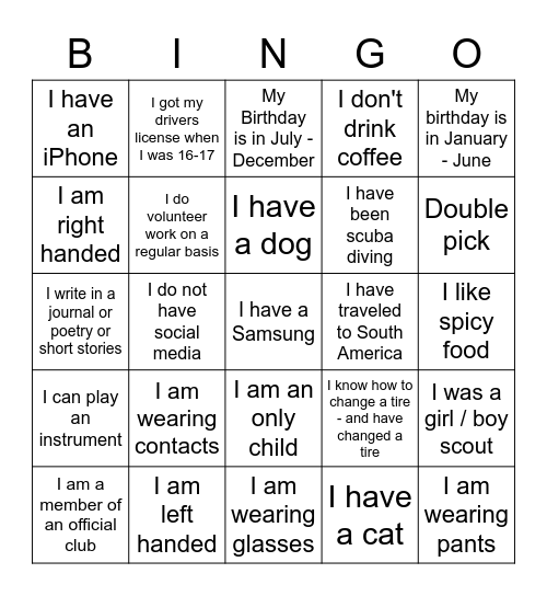 CSC Huddle Bingo Card