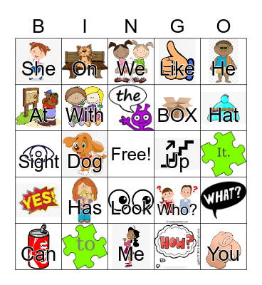 Sight Word Bingo!!! Bingo Card