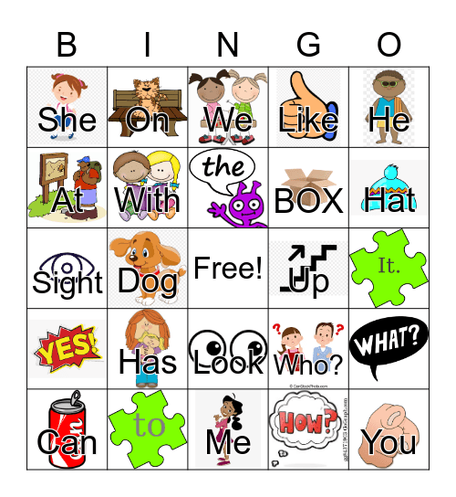 Sight Word Bingo!!! Bingo Card