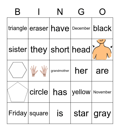 Friday, December 10 Bingo Card