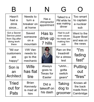 Steve Bingo Card
