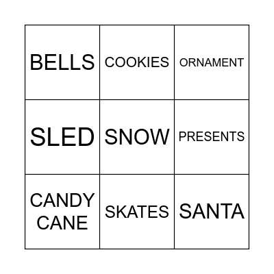 Christmas Bingo Card