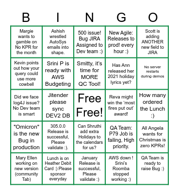 Texas EB Bingo Card