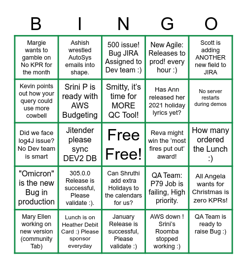 Texas EB Bingo Card