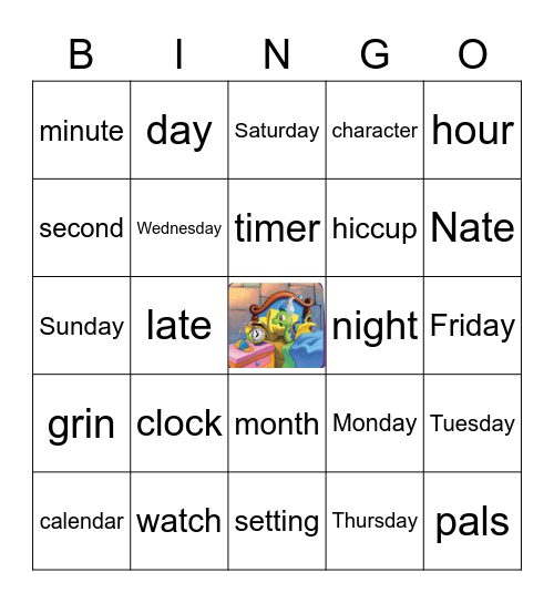 G1 U3 W1 Time Bingo Card