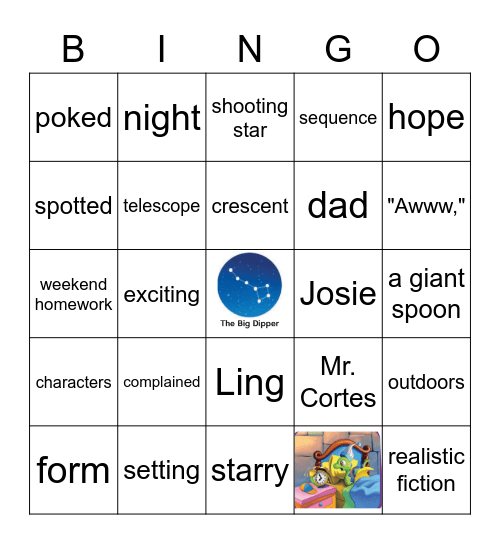 G2 U3 W2 Starry Night Bingo Card