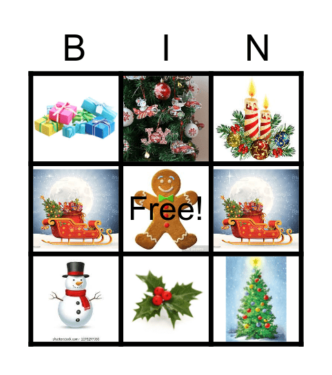 CHRISTMAS BINGO Card