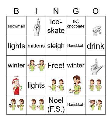 ASL Holiday Bingo Card