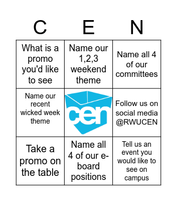 Table Times Bingo Card