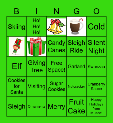 Lunch Time Bingo - Holiday Edition Bingo Card