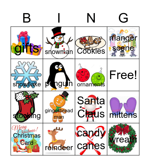 Christmas BINGO Who am I? Bingo Card