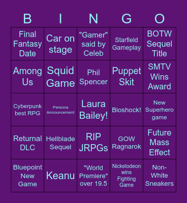 Flora Bingo Card