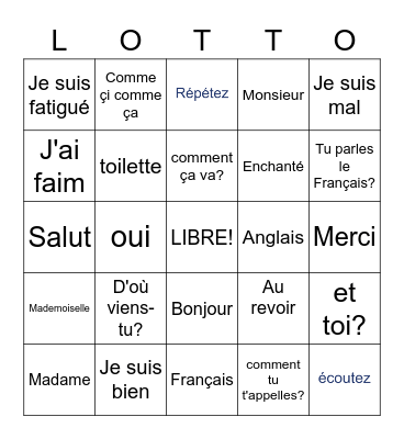 Greetings 2022-2023 Bingo Card