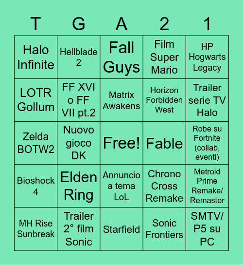 Bingo Card