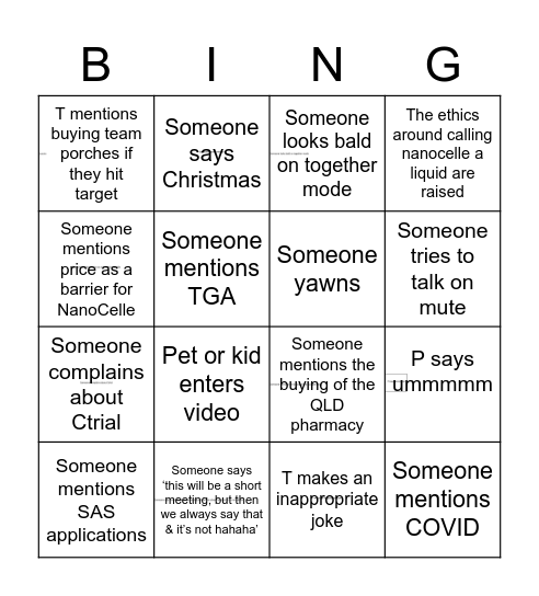 Bingo Card